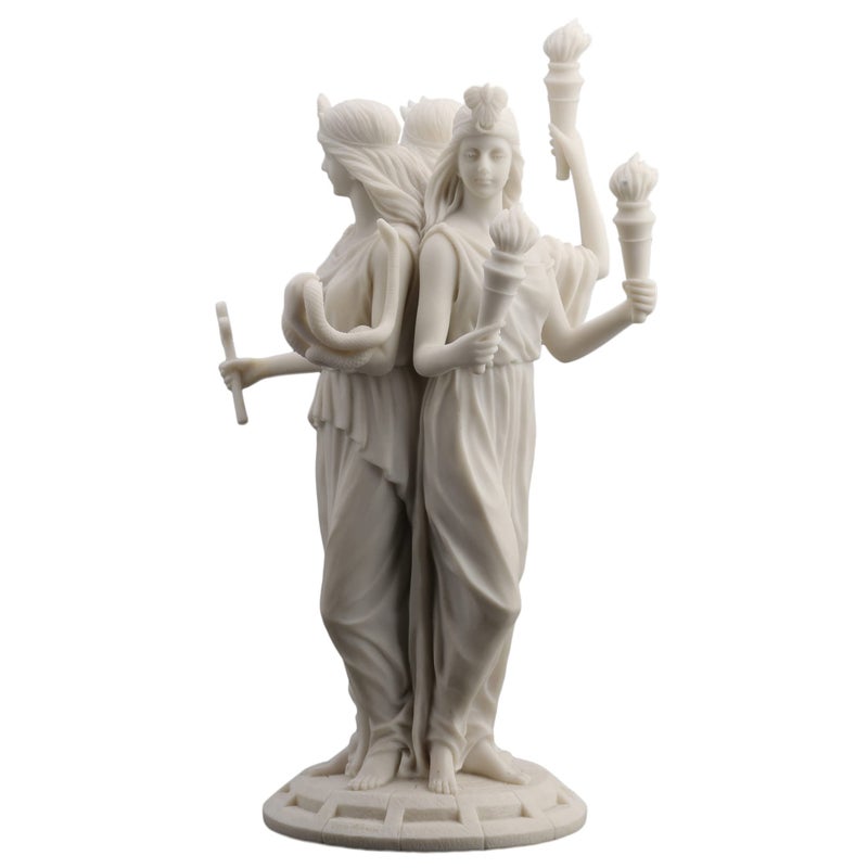 Unicorn Studio Veronese Design 11 3/4 Inch Greek Triple Moon Goddess Hecate Resin Statue Marble Finish - Image 5